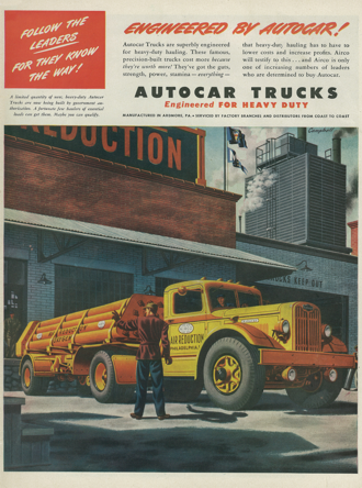 Vintage Poster-Autocar Trucks-Compressed Gases