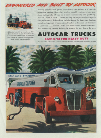 Vintage Poster-Autocar Trucks-Standard Oil