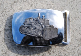 Caterpillar D7 Stainless Steel Belt Buckle