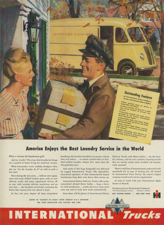 Vintage Poster-International Trucks-Best Laundry Service
