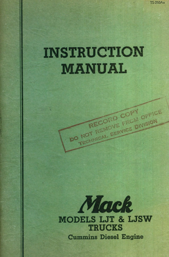 Operator's Manual-Mack LJ Series