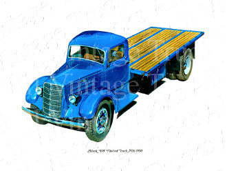 Vintage Poster - Mack EH Flatbed Truck 1936-1950