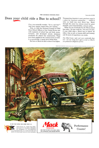 Vintage Poster-Mack School Bus