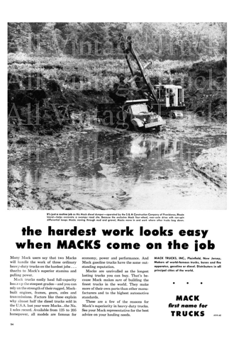 Vintage Poster-The Hardest Work Looks Easy When Macks Come On The Job