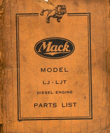 Mack LJ and LJT Parts Book