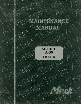Maintenance-Service Manual for Mack A50 Series Trucks