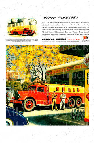 Vintage Poster - AutoCar Trucks - Heavy Tankage!