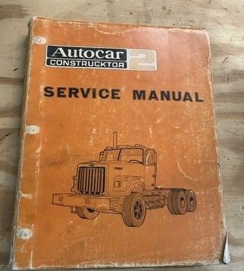 Autocar Constructor2 Service Manual