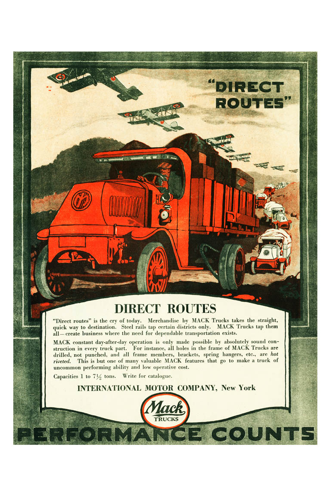 Vintage Poster-Mack AC-Direct Routes