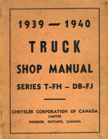 Dodge Truck Service Manual 1939-1940