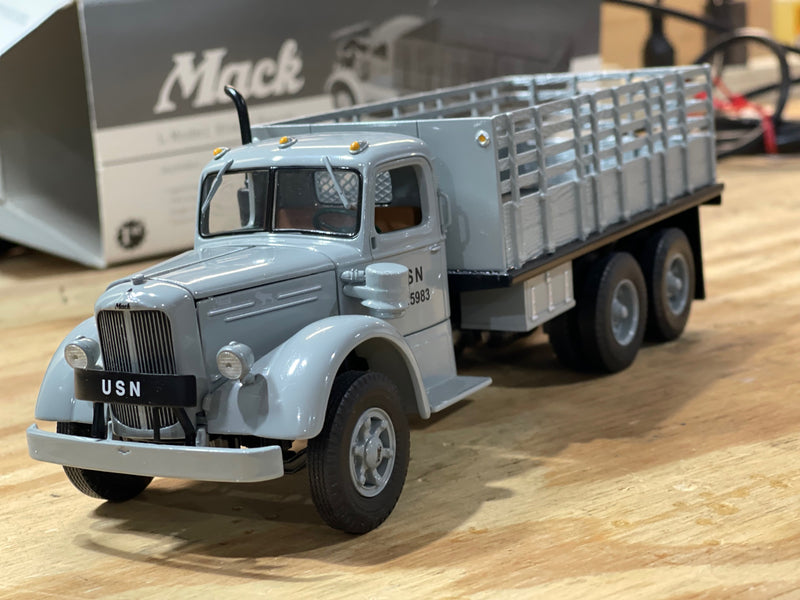 First Gear Mack USN L Model Stake Truck