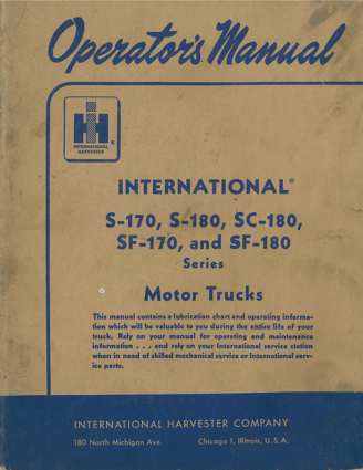 International Truck Operator's Manual S Series