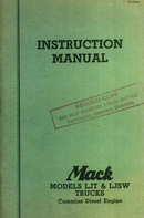 Operator's Manual-Mack LJ Series
