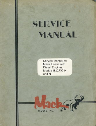 Mack Service Manual for Models B, C, G, H, L, M, N and MB with 864 V8