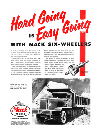 Mack Vintage Poster-Mack 6 Wheelers