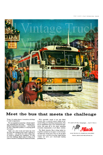Vintage Poster-Mack-Meet the Bus That Meets the Challenge