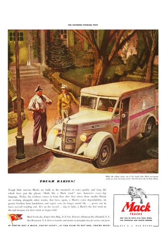 Vintage Poster-Mack Milk Truck-Tough Babies