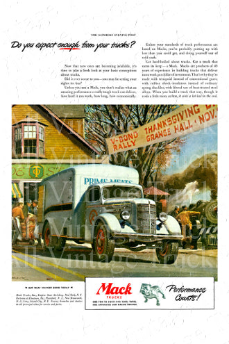 Mack Vintage Poster - Do You Expect Enough from Your Trucks