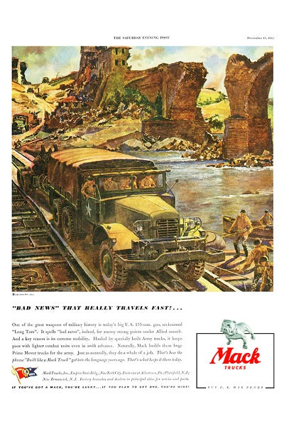 Mack Vintage Poster-Bad News That Really Travels Fast
