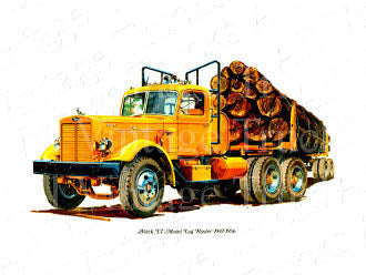 Vintage Poster - Mack - LT Model Log Hauler 1947-1956