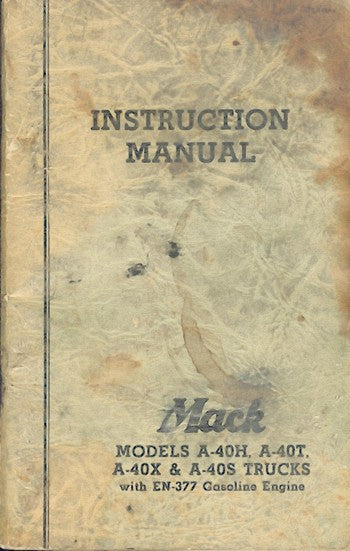 Mack A-40 Instruction Manual