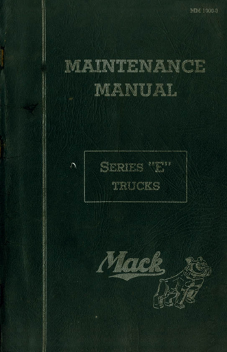 Maintenance-Service Manual-Mack E Series Trucks