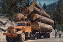 Photographic Print-Mack LMSW-L Logging Truck