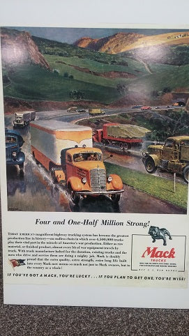 Mack Vintage Poster-Four and One-Half Million Strong!