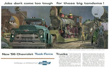 Vintage Poster-New '56 Chevrolet Task Force Trucks